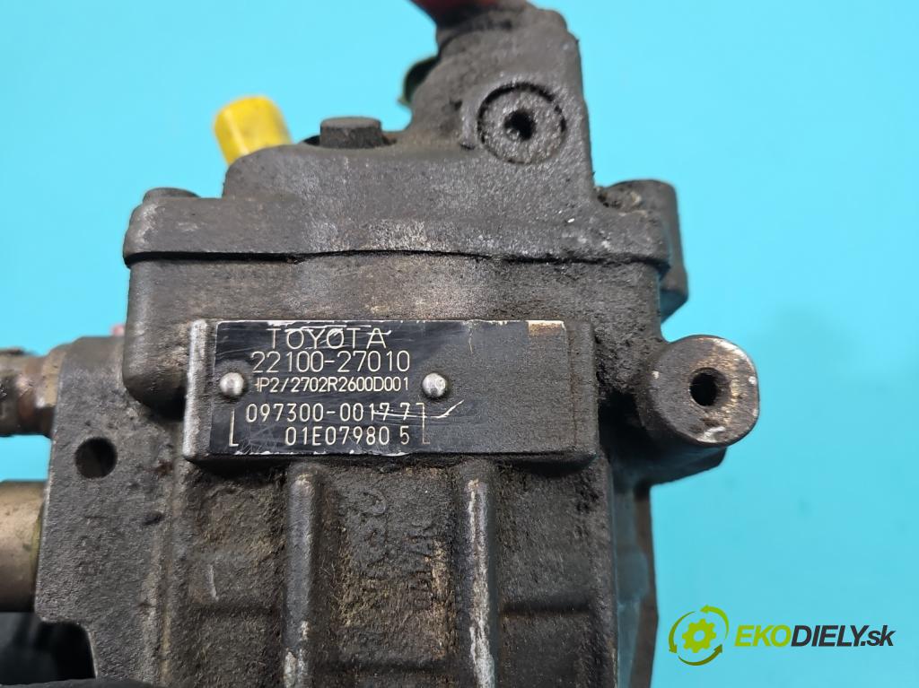 Toyota Avensis I T22 1997-2003 2.0 D4D 110 HP manual 81 kW 1995 cm3 5- čerpadlo vstrekovacia 097300-001777 (Vstrekovacie čerpadlá)