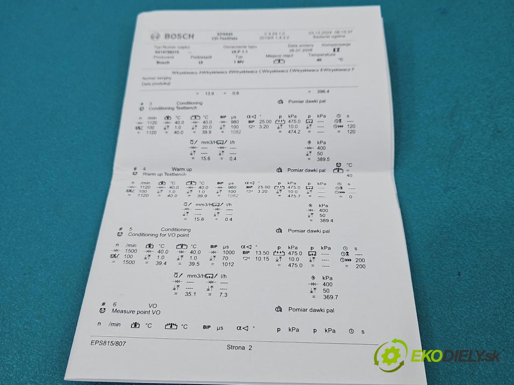 Skoda Octavia II 2004-2013 1.9 tdi 105 HP manual 77 kW 1896 cm3 5- vstrekovacie čerpadlo 0414720215 (Vstrekovač paliva)