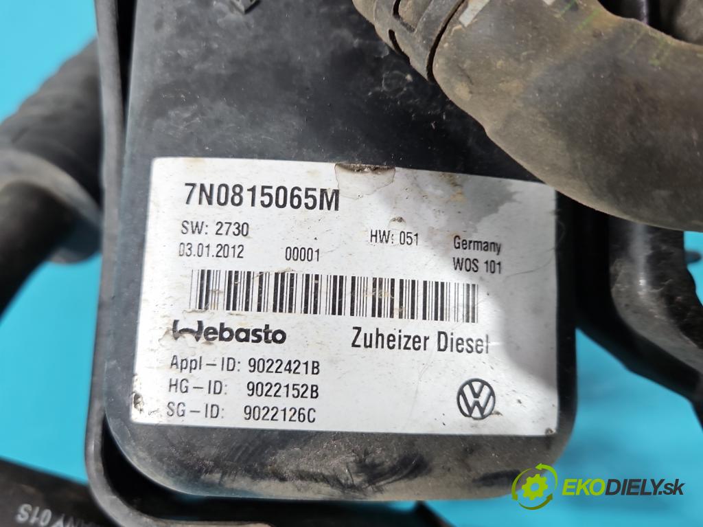 Vw Sharan II 2010-2022 2.0 tdi 170 hp automatic 125 kW 1968 cm3 5- Webasto 5N0819194 (Webasto ohřívače)