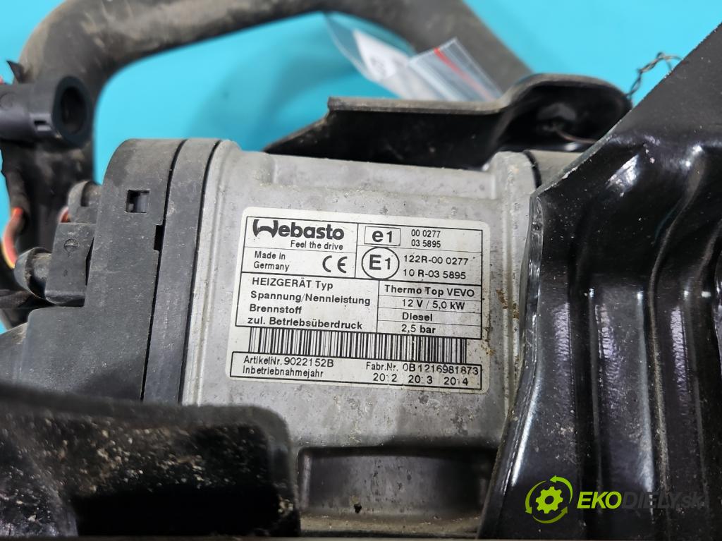 Vw Sharan II 2010-2022 2.0 tdi 170 hp automatic 125 kW 1968 cm3 5- Webasto 5N0819194 (Webasto ohřívače)