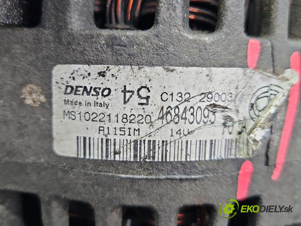 Fiat Panda II 2003-2012 1.1 54 HP manual 40 kW 1108 cm3 5- Alternator 46843093 (Alternátory)