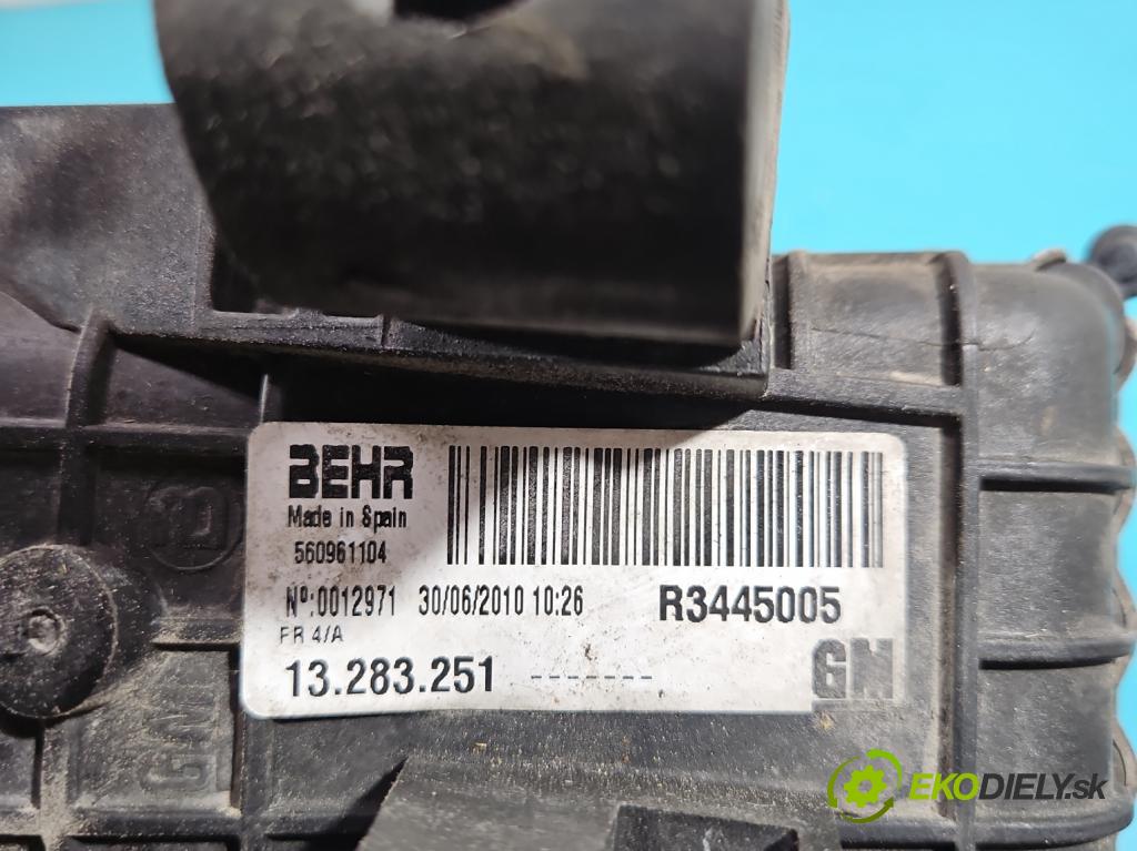 Opel Meriva B 2010-2017 1.4 T 120 hp manual 88 kW 1364 cm3 5- Intercooler 13283251 (Chladiče nasávaného vzduchu (intercoolery))