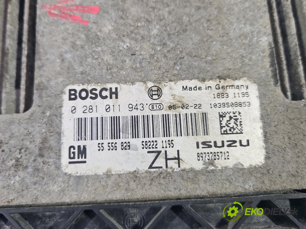 Opel Astra III 2004-2014 1.7 cdti 80 hp manual 59 kW 1686 cm3 5- řídící jednotka motoru 0281011943