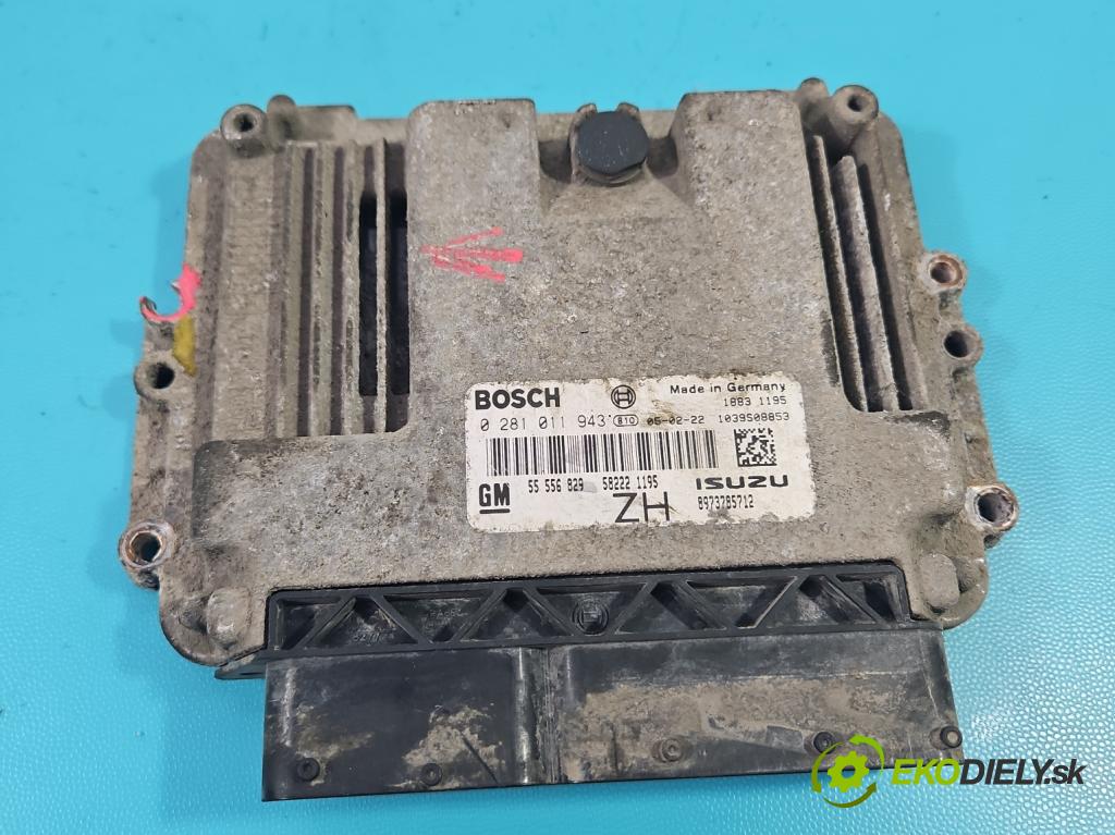 Opel Astra III 2004-2014 1.7 cdti 80 hp manual 59 kW 1686 cm3 5- řídící jednotka motoru 0281011943