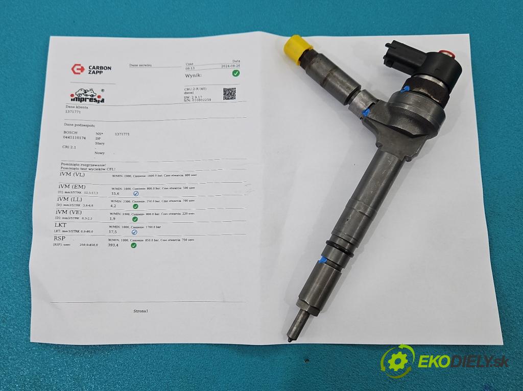 Opel Astra III 2004-2014 1.7 cdti 80 HP manual 59 kW 1686 cm3 5- vstrek 0445110174 (Vstrekovače)