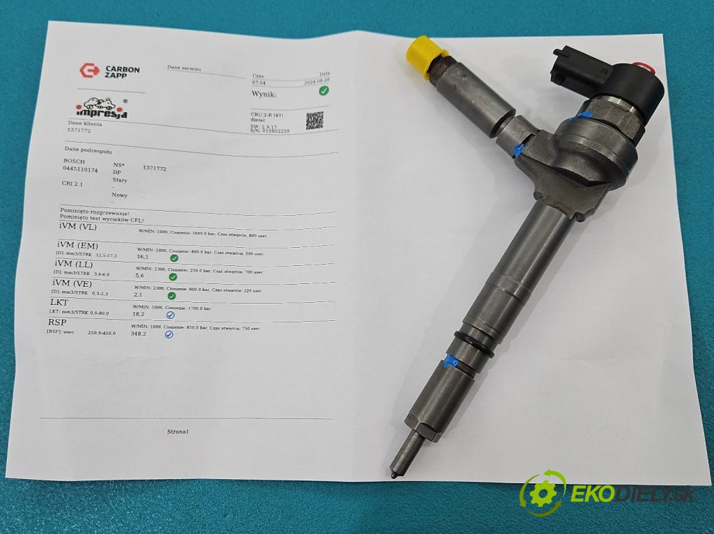Opel Astra III 2004-2014 1.7 cdti 80 HP manual 59 kW 1686 cm3 5- vstrek 0445110174 (Vstrekovače)