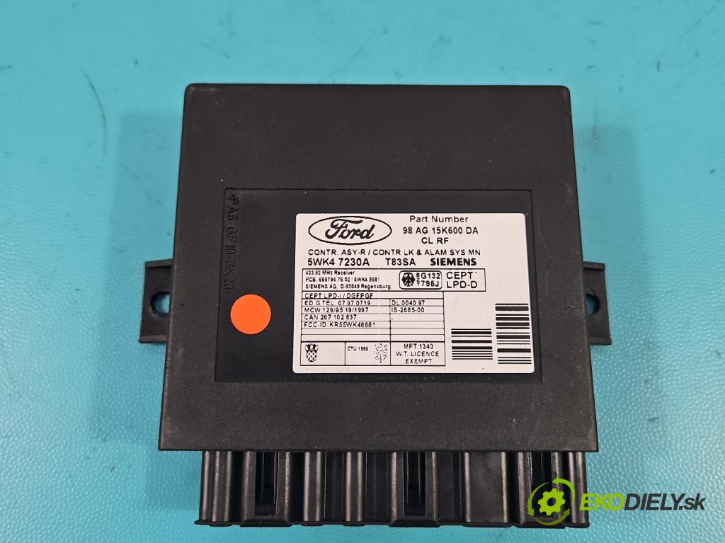 Ford Focus Mk1 1998-2004 1.6 16V 101 hp manual 74 kW 1596 cm3 5- řídící jednotka motoru 98AB-12A650-CDF