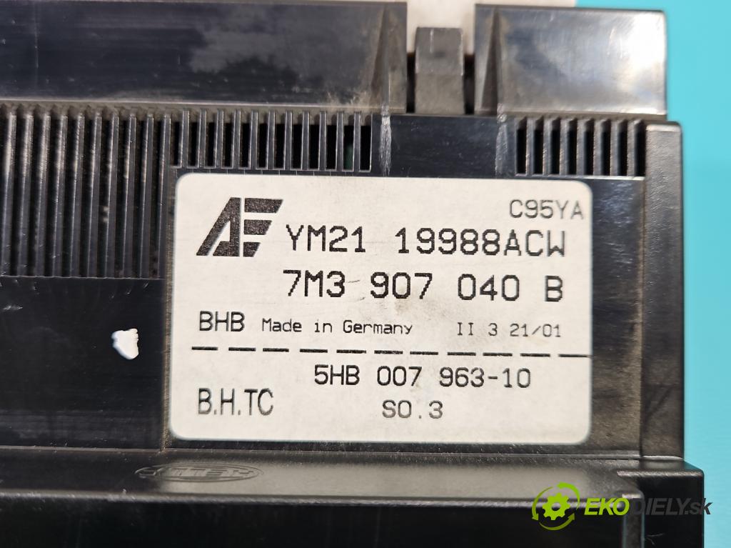 Vw Sharan I 1995-2010 1.9 tdi 116 HP manual 85 kW 1896 cm3 5- panel kúrenia