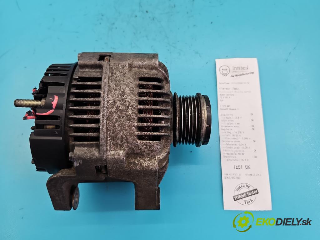 Renault Megane I 1995-2003 1.9 dci 102 HP manual 75 kW 1870 cm3 5- Alternator 8200064685 (Alternátory)