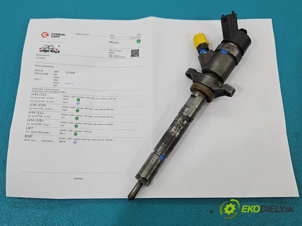 Ford Focus Mk2 2004-2011 1.6 tdci 109 HP manual 80 kW 1560 cm3 5- vstrek 0445110188 (Vstrekovače)