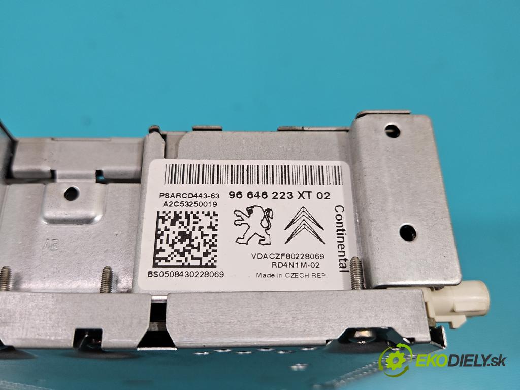 Citroen C4 Picasso I 2006-2013 1.6 hdi 109 HP manual 80 kW 1560 cm3 5- Radio originál 96646223XT