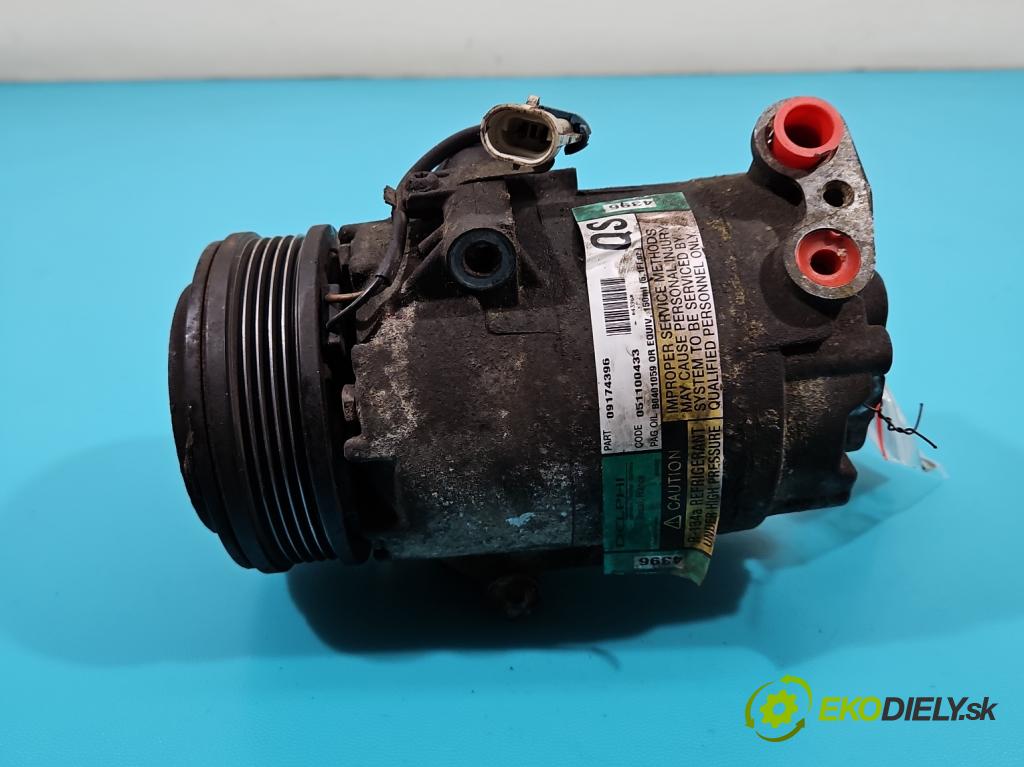 Opel Astra II 1998-2009 1.8 16V 116 hp manual 85 kW 1796 cm3 2- Kompresor: klíma 09174396 (Kompresory)