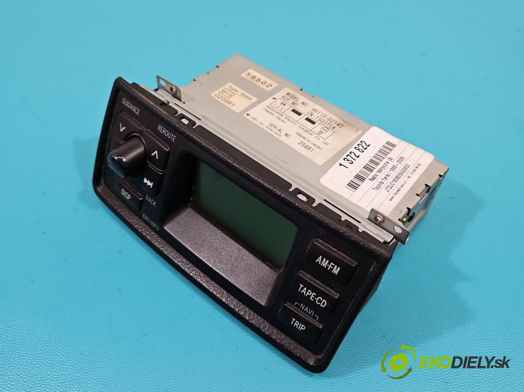 Toyota Yaris I 1999-2005 1.4 D4D 75 HP manual 55 kW 1364 cm3 3- Radio originál 86110-52140