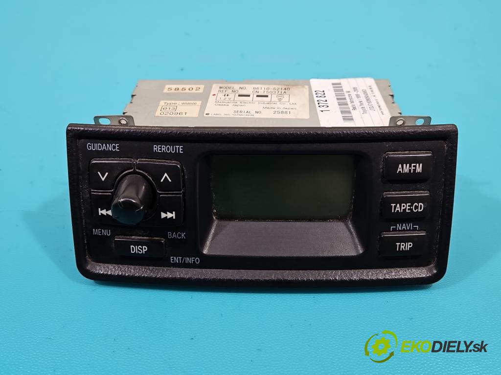 Toyota Yaris I 1999-2005 1.4 D4D 75 HP manual 55 kW 1364 cm3 3- Radio originál 86110-52140