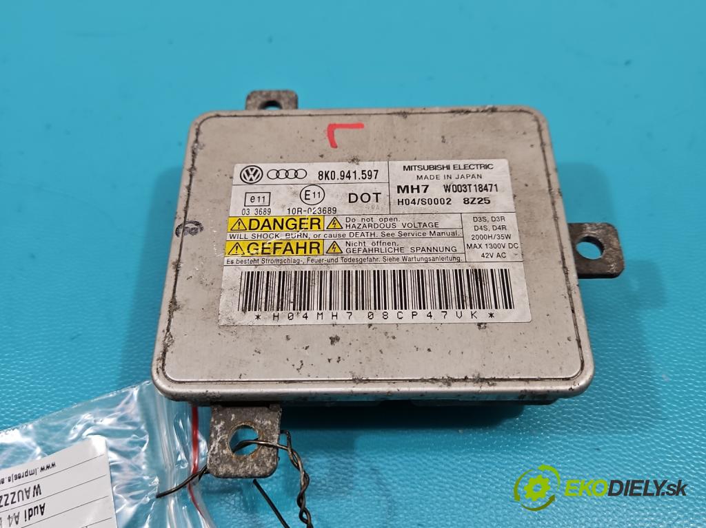 Audi A4 B8 2007-2015 3.0 tdi 239KM automatic 176 kW 2967 cm3 5- střídač: xenon 8K0941597 (Riadiace jednotky xenónu)