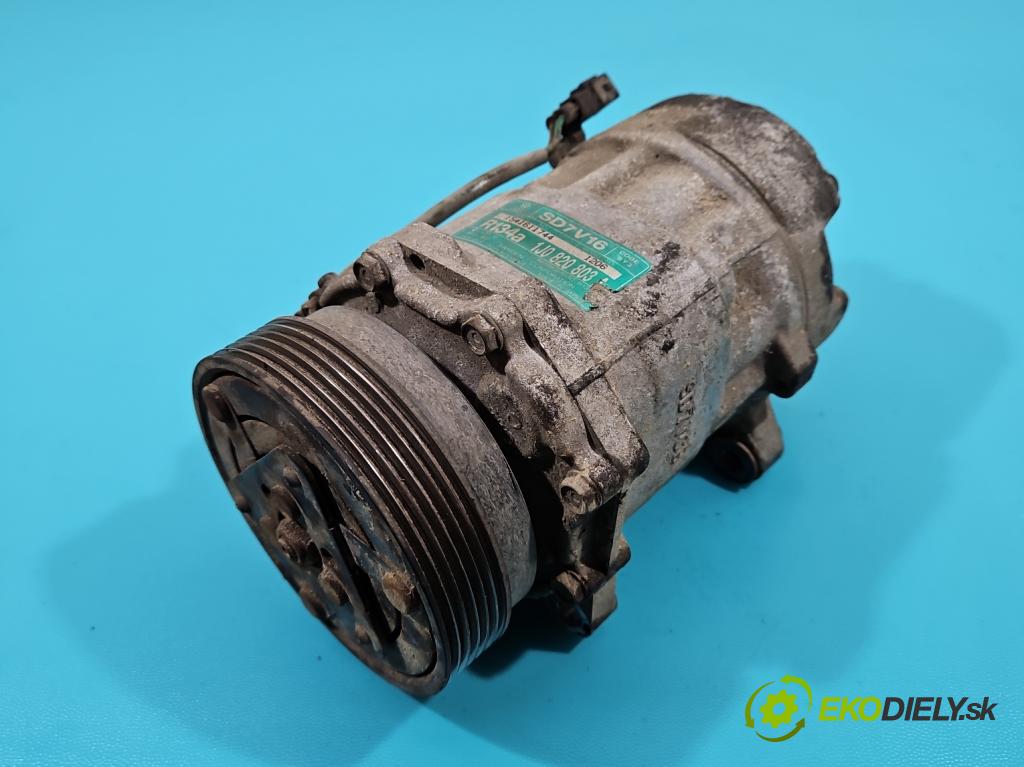 Vw Golf IV 1997-2003 1.6 SR 101 hp manual 74 kW 1595 cm3 5- Kompresor: klíma 1J0820803A (Kompresory)