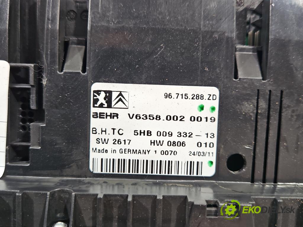 Citroen C5 II 2008-2017 2.0 hdi 163 HP manual 120 kW 1997 cm3 5- panel kúrenia 96715288ZD