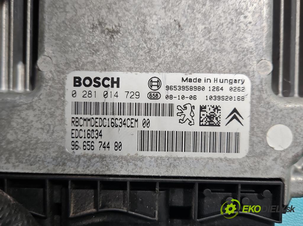 Citroen C4 Picasso I 2006-2013 1.6 hdi 109 hp manual 80 kW 1560 cm3 5- řídící jednotka motoru 0281014729