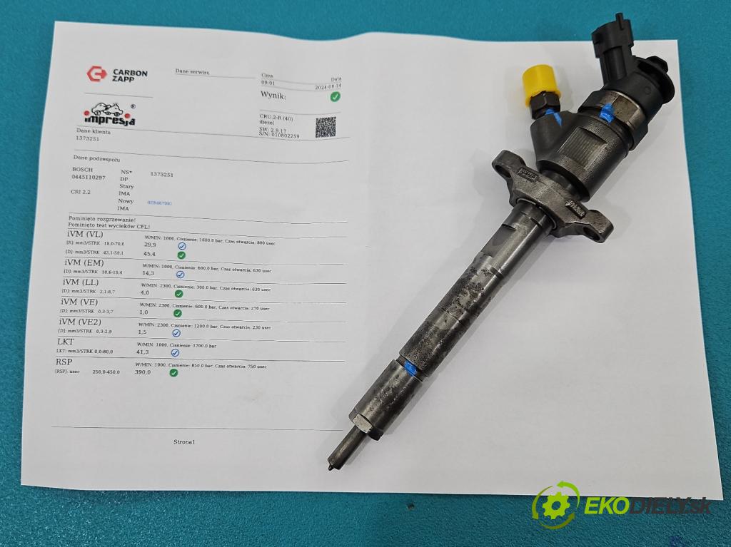 Citroen C4 Picasso I 2006-2013 1.6 hdi 109 HP manual 80 kW 1560 cm3 5- vstrek 0445110297 (Vstrekovače)