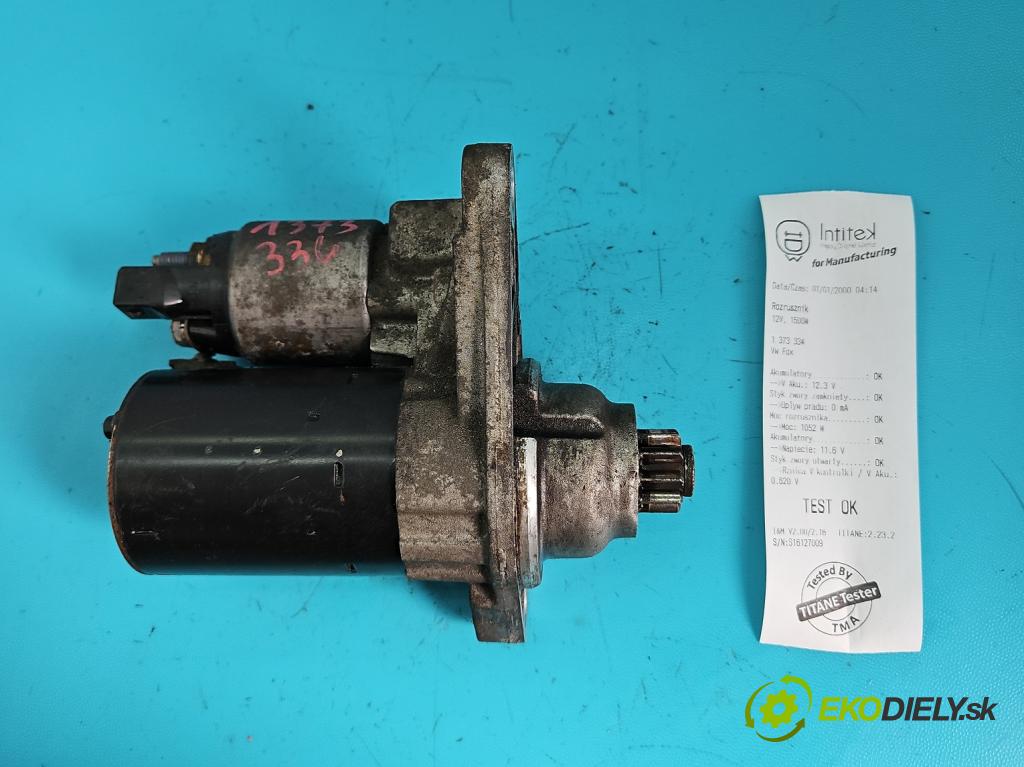 Vw Fox 1.2 6V 54 HP manual 40 kW 1198 cm3 3- štartér  (Štartér)