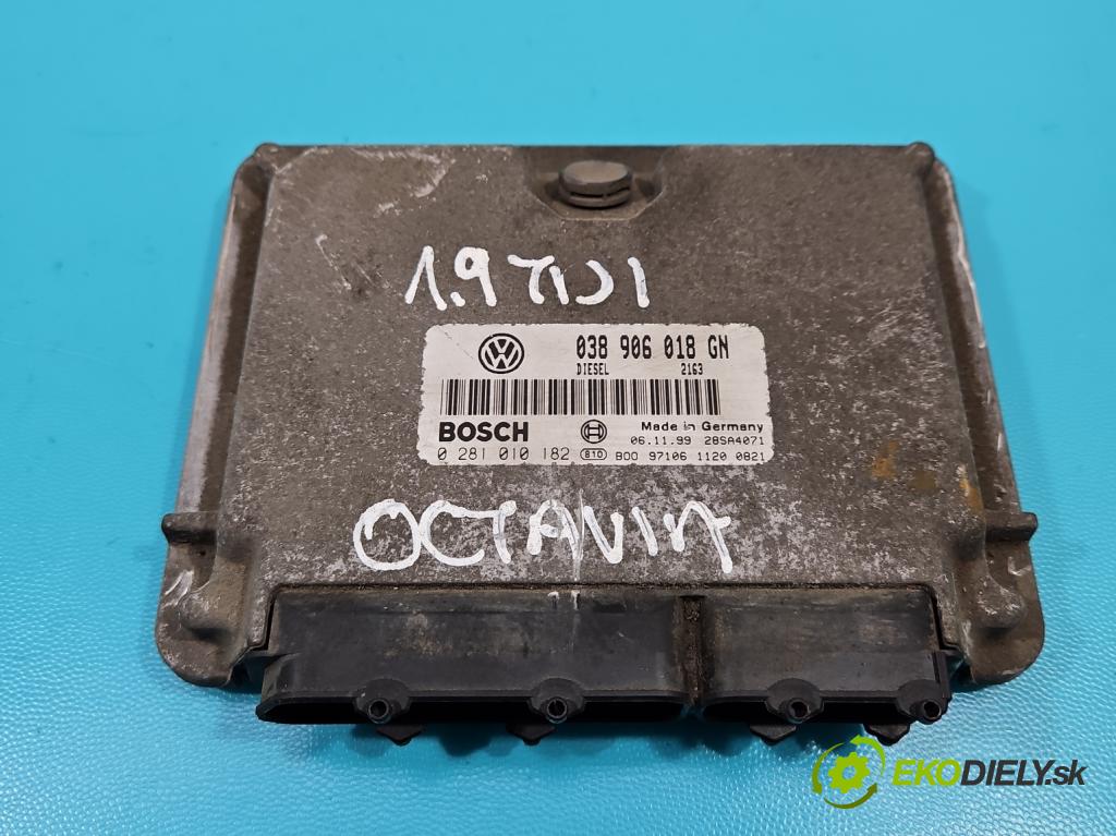 Skoda Octavia I 1996-2010 1.9 tdi 110 hp manual 81 kW 1896 cm3 5- řídící jednotka motoru 038906018GN