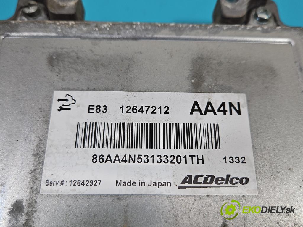 Opel Astra IV 2009-2015 1.4 16V 101 hp manual 74 kW 1398 cm3 5- řídící jednotka motoru 12647212