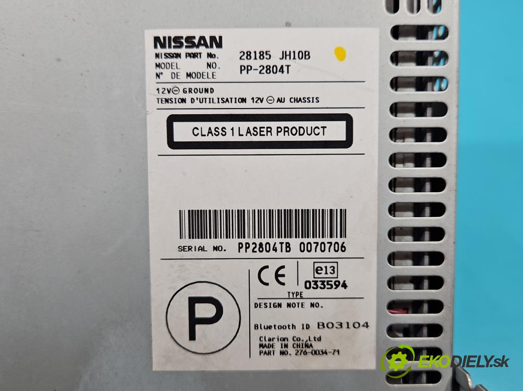 Nissan X-trail II T31 2008-2013 2.0 dci 173KM manual 127 kW 1995 cm3 5- Radio originál 28185JH10B