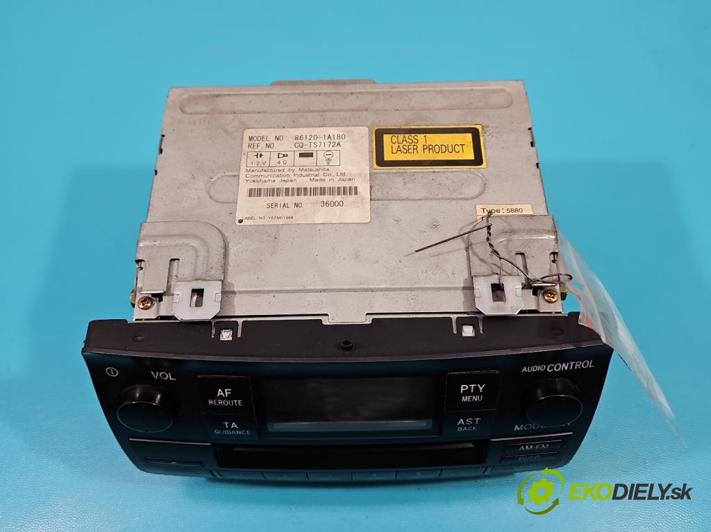 Toyota Corolla E12 2001-2009 2.0 D4D 90 HP manual 66 kW 1995 cm3 5- Radio originál 86120-1A180