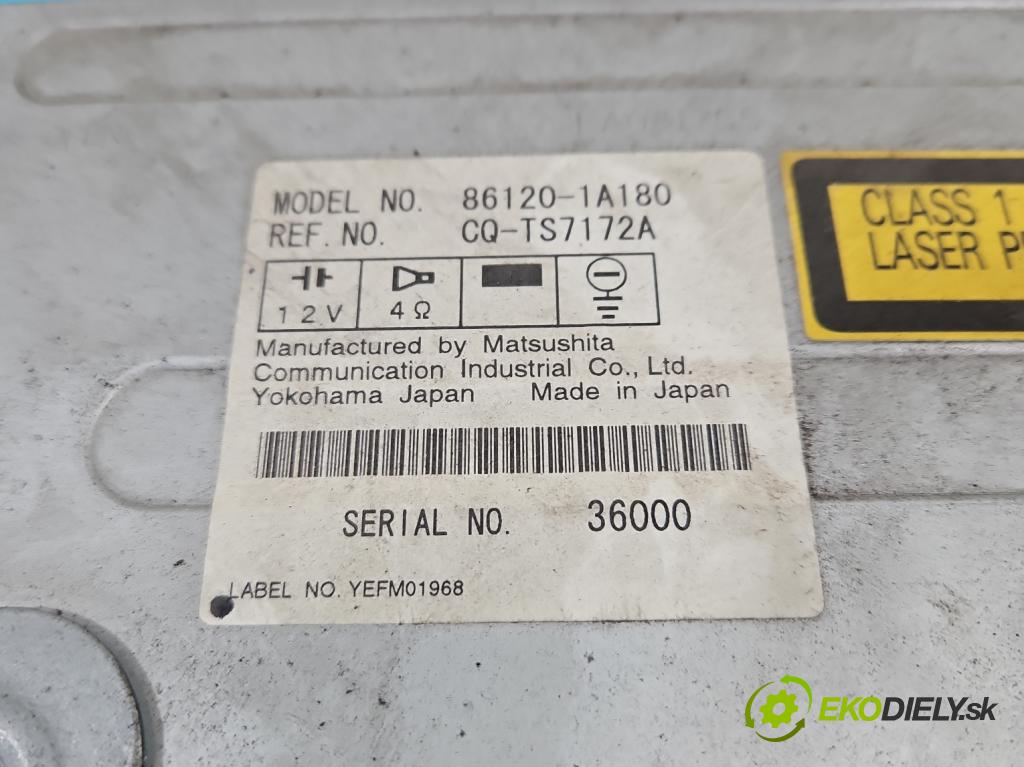 Toyota Corolla E12 2001-2009 2.0 D4D 90 HP manual 66 kW 1995 cm3 5- Radio originál 86120-1A180