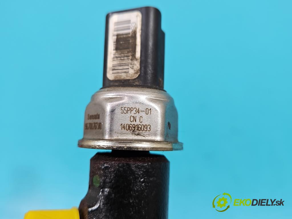 Peugeot 2008 I 2013-2019 1.6 hdi 92 HP manual 68 kW 1560 cm3 5- lišta vstrekovacia 9685297580-02 (Vstrekovacie lišty)