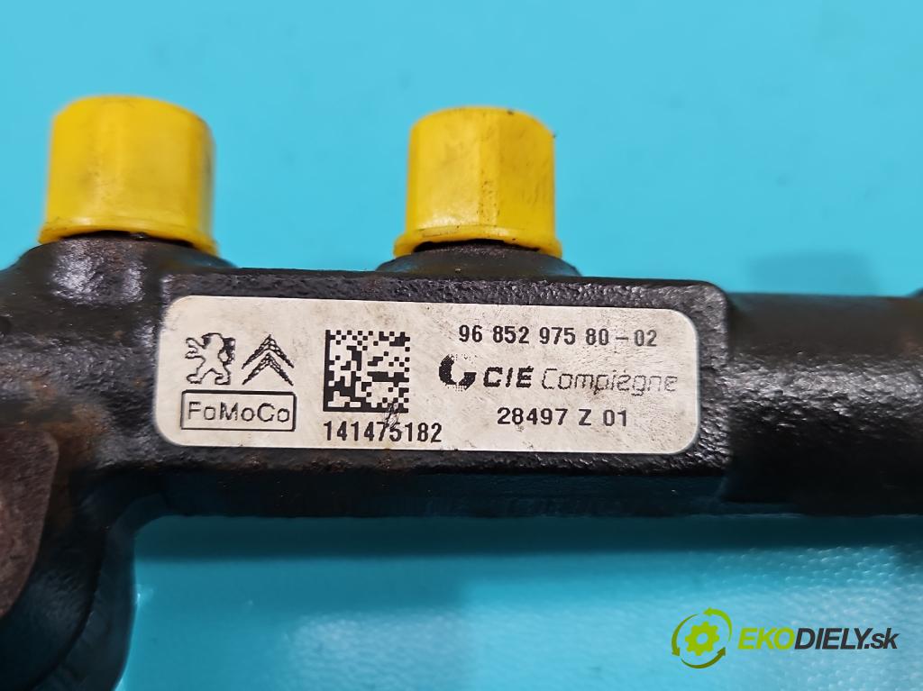 Peugeot 2008 I 2013-2019 1.6 hdi 92 HP manual 68 kW 1560 cm3 5- lišta vstrekovacia 9685297580-02 (Vstrekovacie lišty)