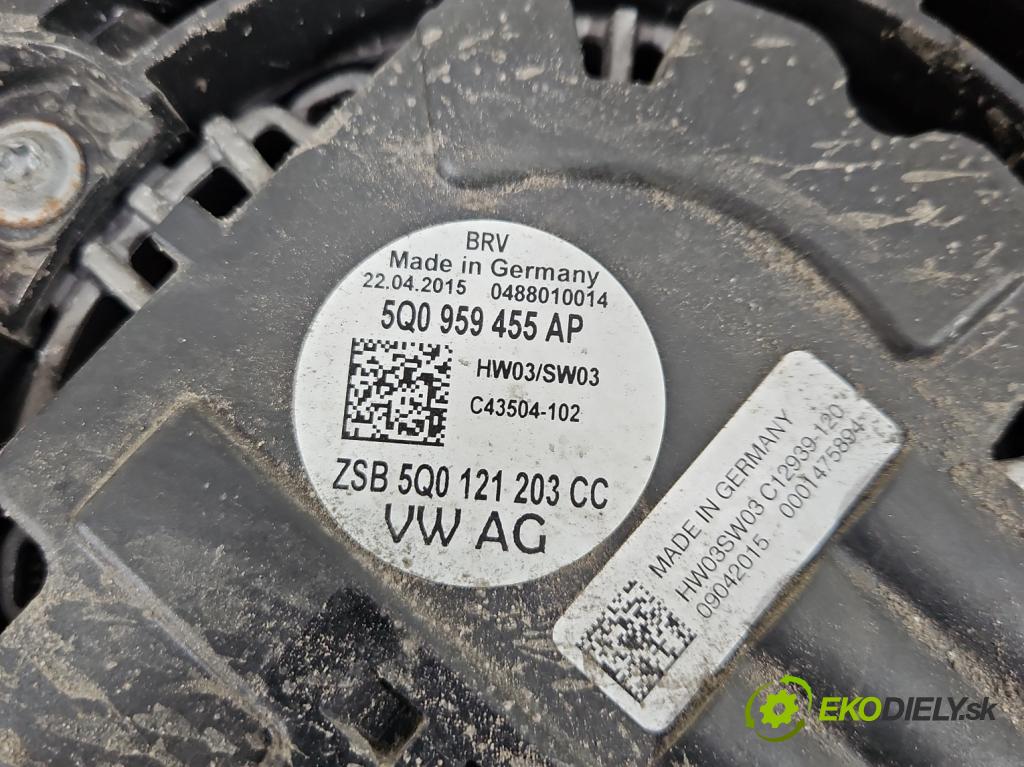 Vw Passat B8 2014 - 2.0 tdi 150 HP automatic 110 kW 1968 cm3 5- Ventilátor chladiča 5Q0959455AP