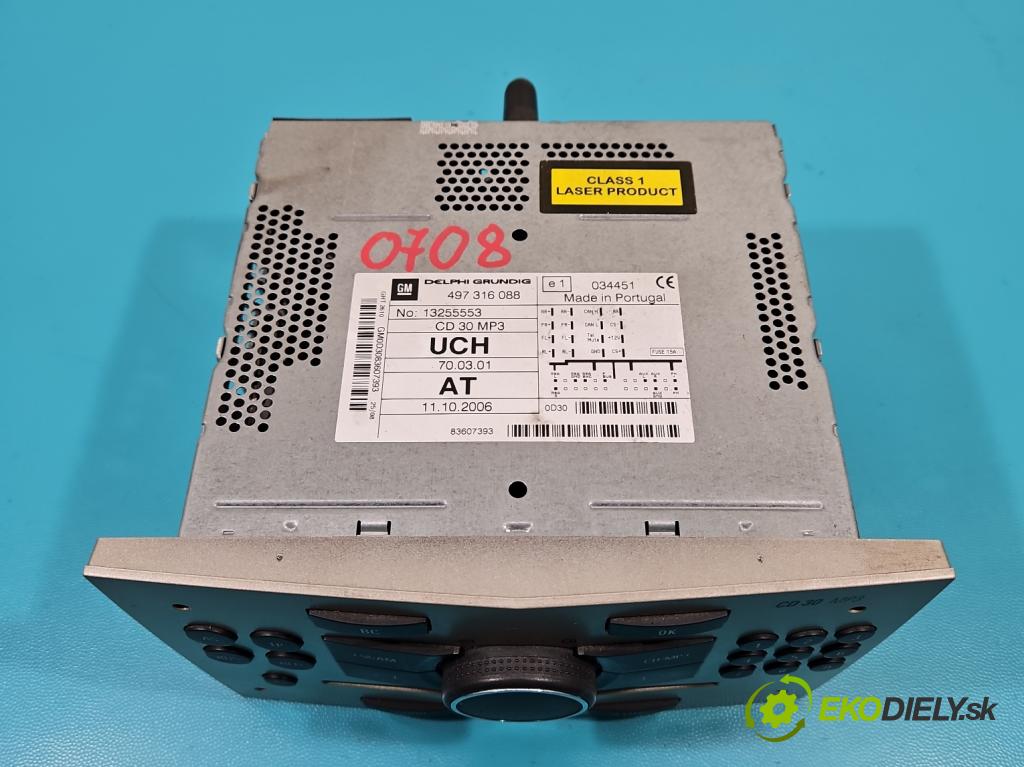 Opel Astra III 2004-2014 1.9 cdti 120 HP manual 88 kW 1910 cm3 5- Radio originál 13255553