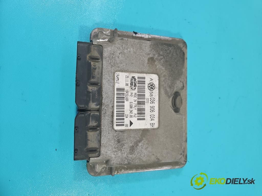 Vw Golf IV 1997-2003 1.6 16V 105 hp manual 77 kW 1598 cm3 5- řídící jednotka motoru 036906034BH