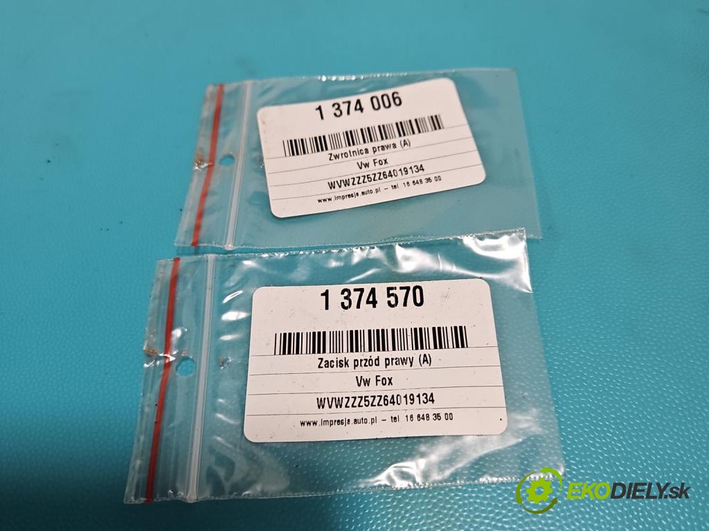 Vw Fox 1.2 6V 54 HP manual 40 kW 1198 cm3 3- náboj pravé  (Náboje)