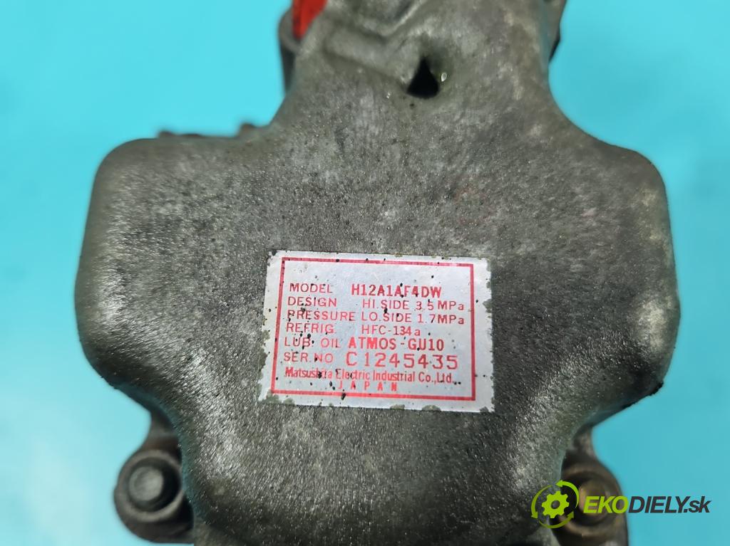 Mazda 6 I GG 2002-2007 2.0 16V 147 hp manual 108 kW 1999 cm3 5- Kompresor: klíma H12A1AF4DW (Kompresory)