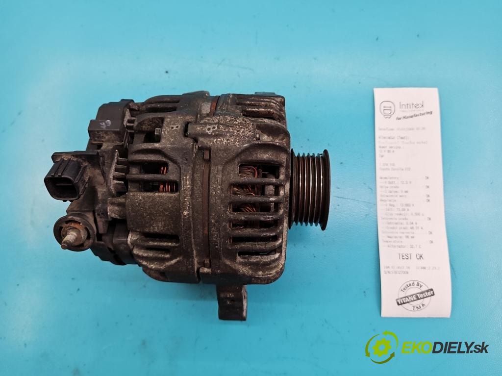 Toyota Corolla E12 2001-2009 2.0 D4D 90 hp manual 66 kW 1995 cm3 5- Alternator 27060-0D020 (Alternátory)