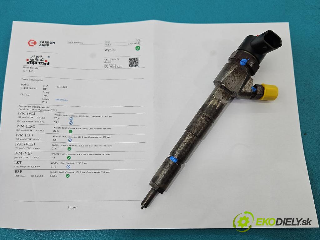 Opel Vectra C 2002-2008 1.9 cdti 150 HP manual 110 kW 1910 cm3 5- vstrek 0445110159 (Vstrekovače)