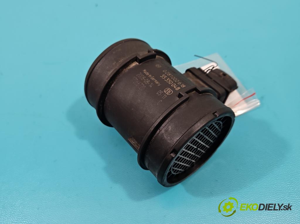 Opel Astra III 2004-2014 1.9 cdti 120 HP manual 88 kW 1910 cm3 5- průtokoměr: 0281002618 (Váhy vzduchu)