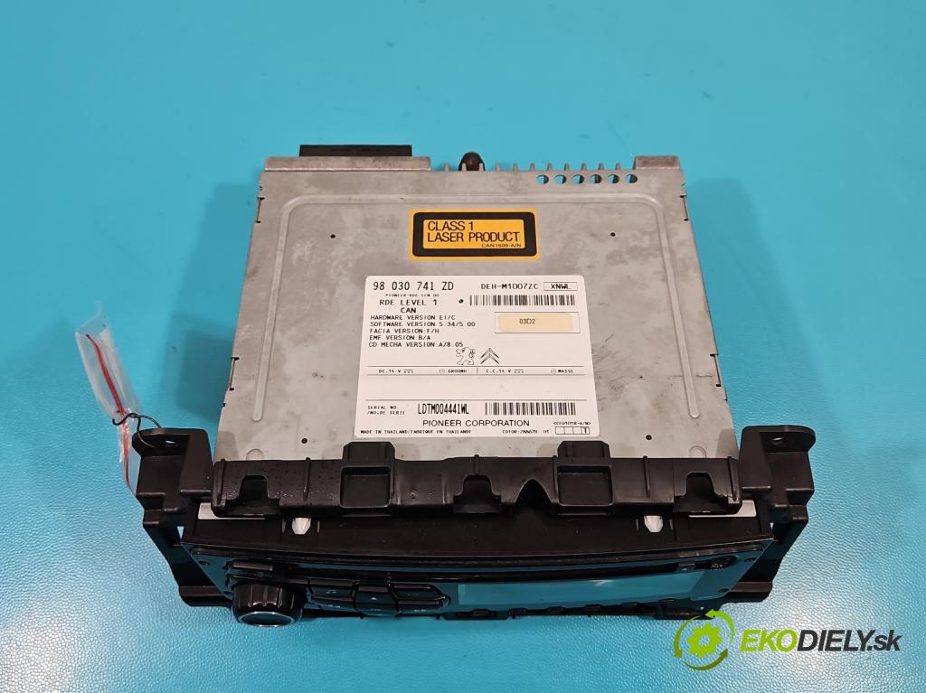 Peugeot 208 I 2012-2019 1.6 hdi 92 HP manual 68 kW 1560 cm3 5- Radio originál 98030741ZD