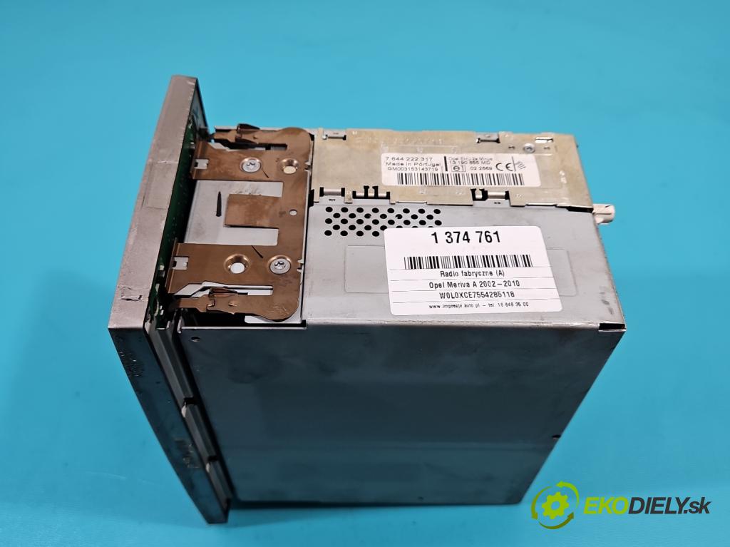 Opel Meriva A 2002-2010 1.7 cdti 101 HP manual 74 kW 1686 cm3 5- Radio originál 13190855MD