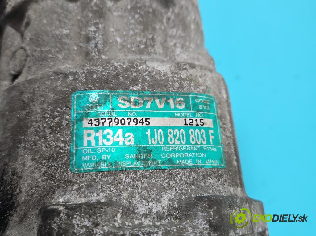Seat Toledo II 1998-2004 1.8 20V 125 hp manual 92 kW 1781 cm3 4- Kompresor: klíma 1J0820803F (Kompresory)