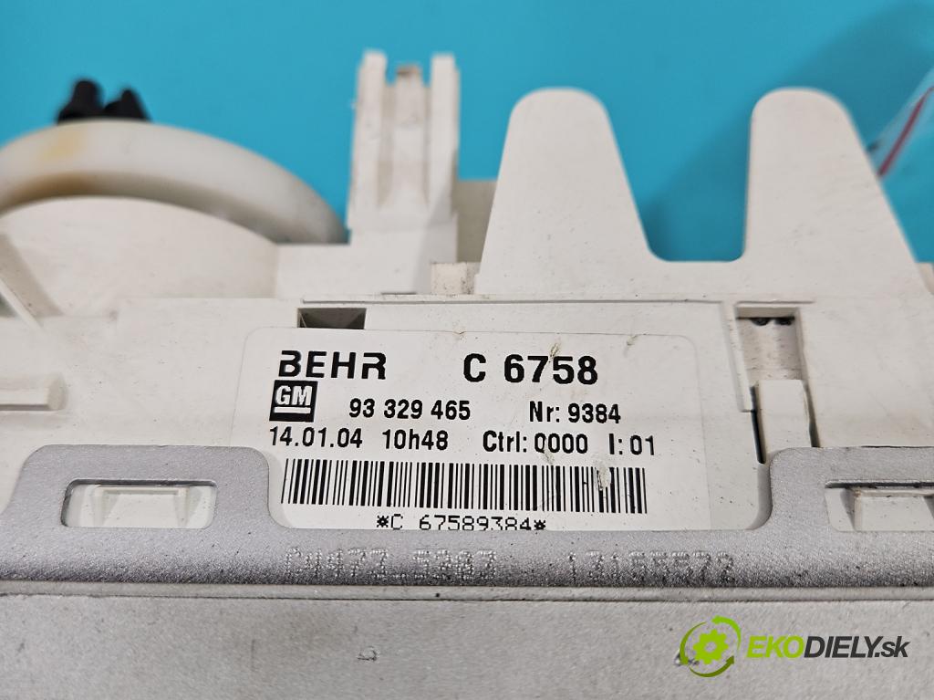 Opel Meriva A 2002-2010 1.7 cdti 101 HP manual 74 kW 1686 cm3 5- panel kúrenia 93329465