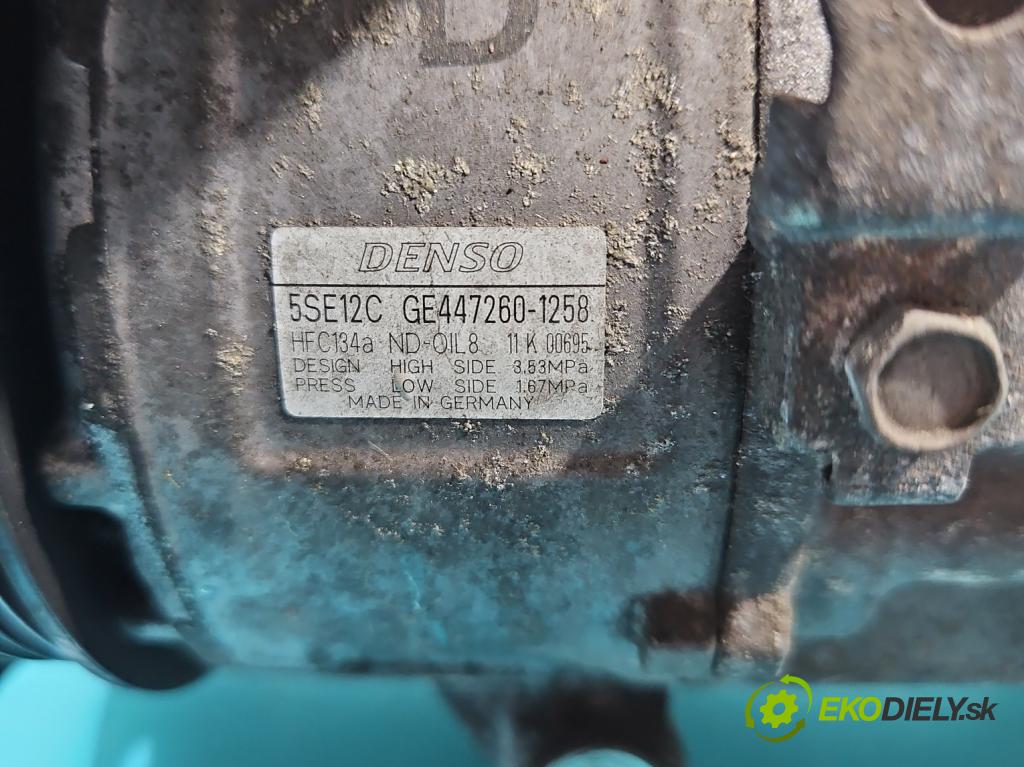 Toyota Avensis III T27 2009-2018 2.2 D4D 150 hp manual 110 kW 2231 cm3 4- Kompresor: klíma 447260-1258 (Kompresory)
