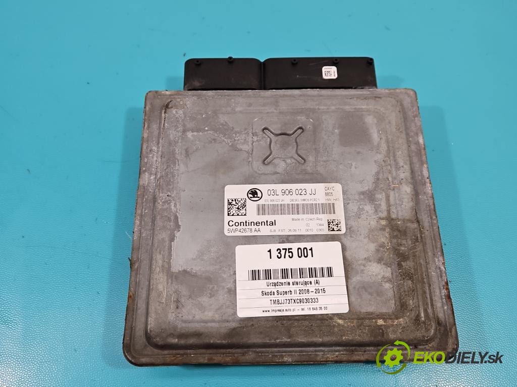 Skoda Superb II 2008-2015 1.6 tdi 105 hp manual 77 kW 1598 cm3 5- řídící jednotka motoru 03L906023JJ