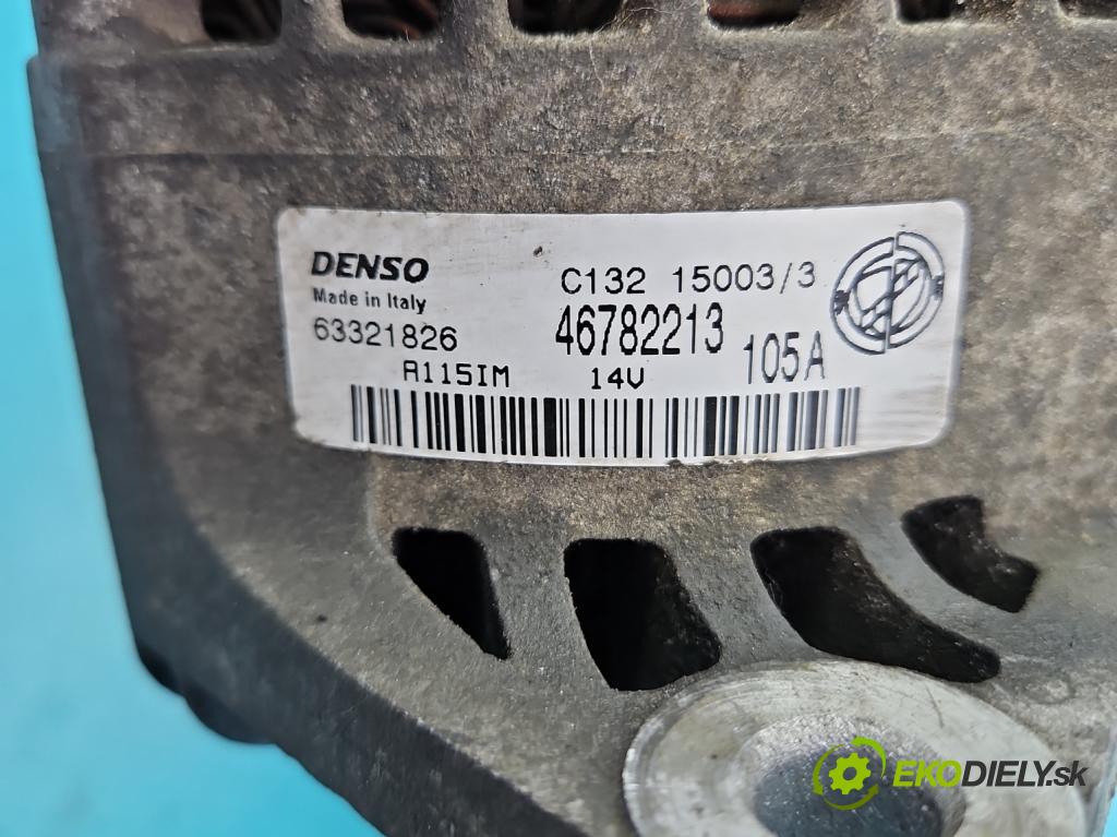 Fiat Stilo 1.9 jtd 116 HP manual 85 kW 1910 cm3 5- Alternator 46782213 (Alternátory)