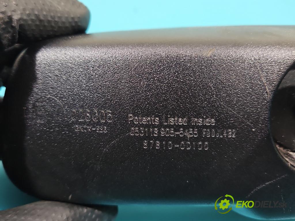 Toyota Yaris III 2011-2020 1.5 VVTi 111KM manual 82 kW 1496 cm3 5- zpětné zrcátko vnitřní 87810-0D100 (Světla vnitřní)