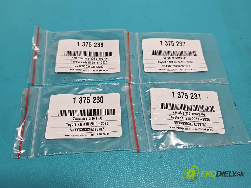 Toyota Yaris III 2011-2020 1.5 VVTi 111KM manual 82 kW 1496 cm3 5- náboj pravé  (Náboje)