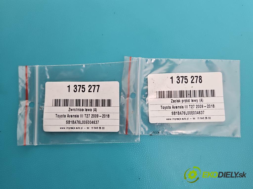 Toyota Avensis III T27 2009-2018 2.2 D4D 150 HP manual 110 kW 2231 cm3 4- brzdič predné ľavý  (Ostatné)