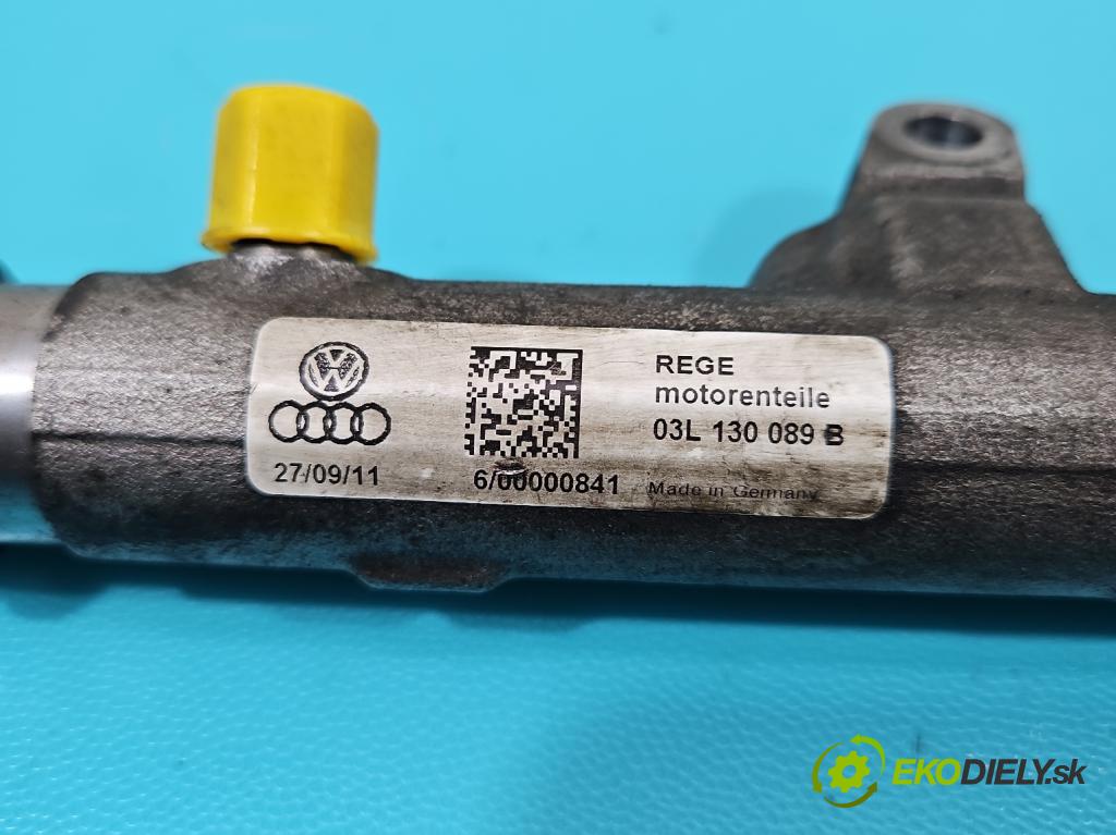 Skoda Superb II 2008-2015 1.6 tdi 105 HP manual 77 kW 1598 cm3 5- lišta vstrekovacia 03L130089B (Vstrekovacie lišty)